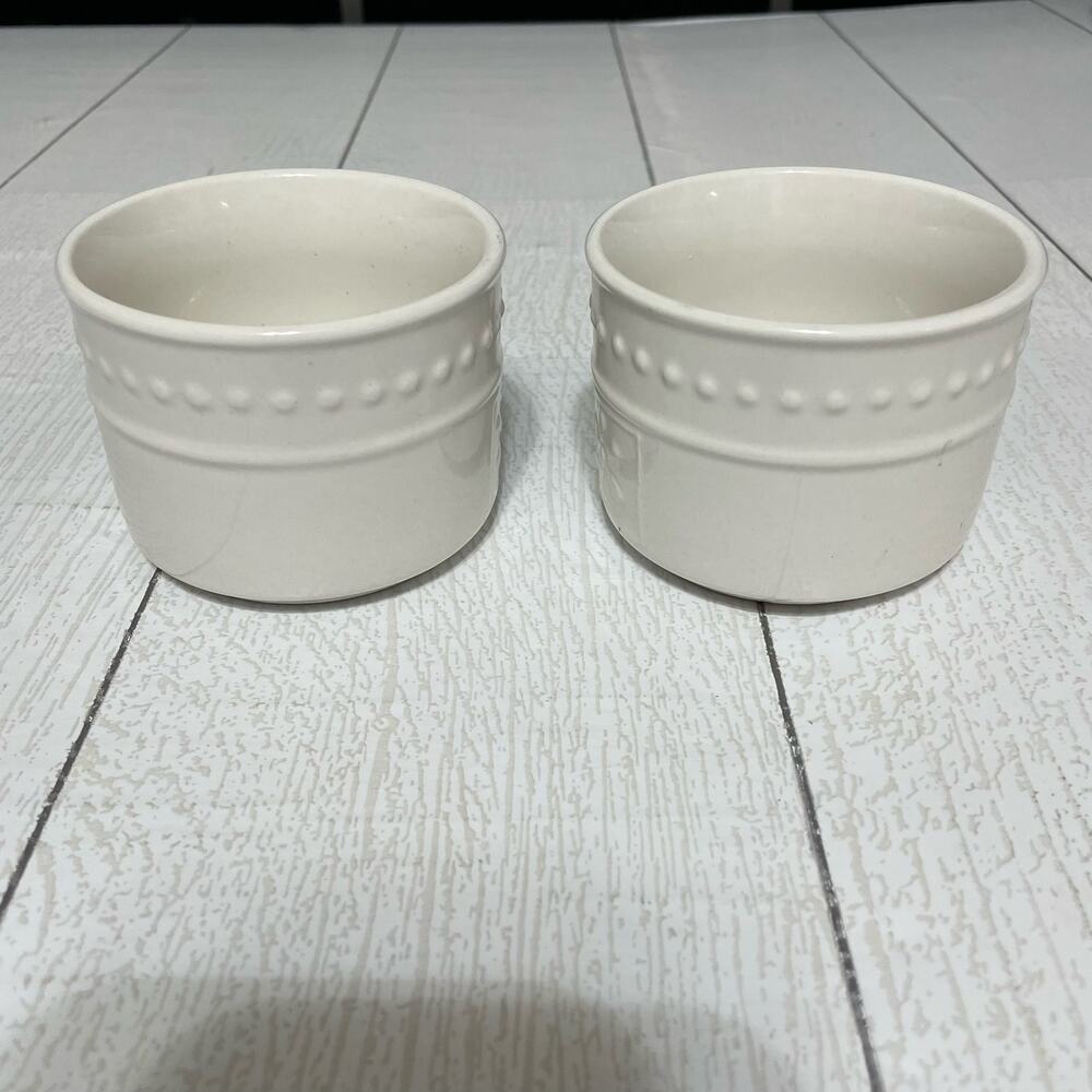 Totally Today Set of 2 White Floral and Dot Cups